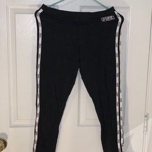 black & white PINK victoria’s secret leggings